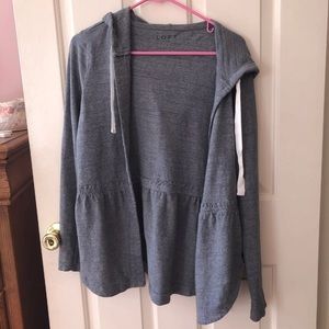 LOFT open hoodie sweatshirt